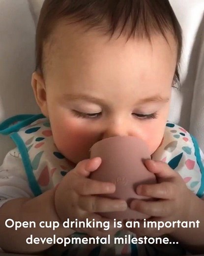3 reasons baby should drink from an open cup: ✨It’s a developmental milestone ✨Helps develop fine motor skills ✨Supports strong lip closure Shop the Tiny Cup for only $9.99! | ezpz
