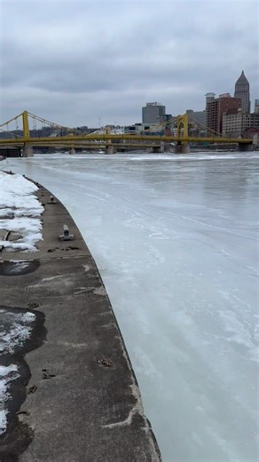 Allegheny River is frozen down to the last mile. #pittsburgh #allegheny #river #frozen #winter | View Pittsburgh