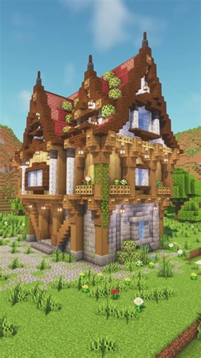 Minecraft Storage House – Medieval Style🏰 #Minecraft #MinecraftShorts