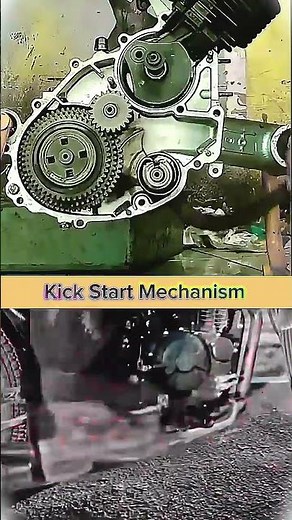 Kick Start Mechanism | How Motorcycle Engines Engage and Start Using Gear and Lever System