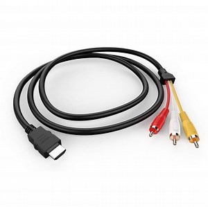 HDMI naar RCA / AV / Tulp adapter kabel connector - HDMI mannelijk naar 3-RCA video-audio-AV - kabelconnectoradapterzender - voor tv, HDTV, dvd (geen signaalomzettingsfunctie) - tv kabel - 1,5 meter - zwart | bol