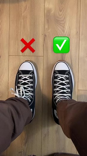 Mdr aujourd'hui j'suis d'humeur tuto 🥱 #converse #conversetip #converserunstarhike #astuce #lacets