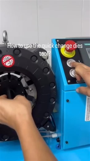 Linda_cyt_hydraulic on Instagram: "How to Use the Quick-Change Dies Tool？ 1.Open the crimp head completely Press the Open / Retract button to fully expand the crimping head, ensuring enough space to remove or insert the die set safely. 2.Insert the Quick-Change Adapter (Die Change Tool) Align the quick-change tool with the die grooves and slide it into position until it is securely seated. 3.Remove the Existing Die Pull the die segments outward evenly using the quick-change tool. All segments sh