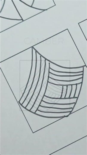 Zentangle Pattern Camber | Easy Zentangle Pattern #shorts
