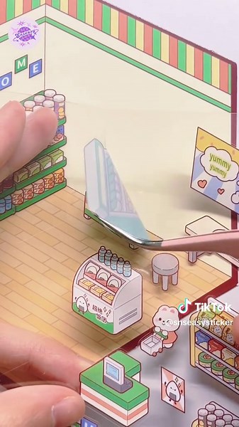 DIY 3D Bunny Supermarket Stickers for ASMR Lovers