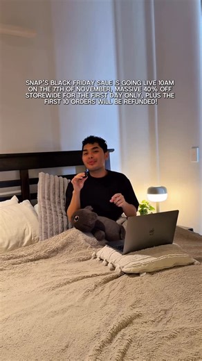 DREI on Instagram: "Don’t miss out on @snapwireless ‘ BLACK FRIDAY SALE on NOVEMBER 7 at 10 am!! Snap’s Black Friday sale is going live 10am on the 7th of November—massive 40% OFF storewide for the first day only, plus the first 10 orders will be refunded! #lifestyle #lifestylecontentcreator #contentcreator"