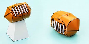 Rugby Ball Display Paper Model