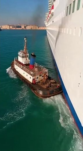 Cruise Ship Crushes Tugboat! 🚢 #Accident #Fail