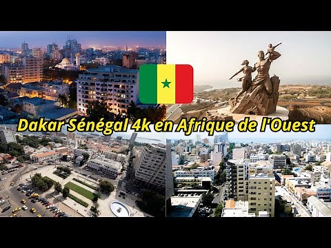 dakar senegal city 4k video ultra hd 60fps by drone 2024