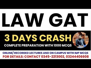LAW GAT 3 DAYS QUICK REVISION WITH 1000 MCQS, CPC ORDER PORTION