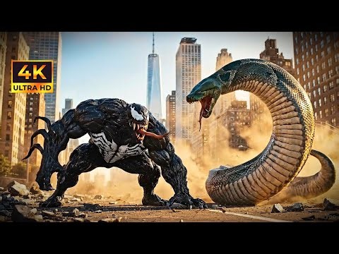 VENOM VS. GIANT ANACONDA! 🐍 NYC Street Fight (4K CGI)
