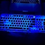 CoolKiller CK98 Transparent Keyboard with OLED Display, Hot Swappable Mechanical Keyboard with Gasket Mount, Custom RGB Backlit, BT5.1/2.4G/USB-C for Windows/Mac (LCE Blade Switches-Tactile)