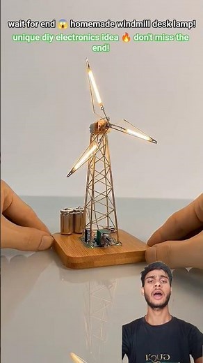 Satisfying make your own windmill desk lamp #shorts #electronicsdiy #asmr