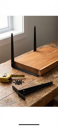 Matte Black Shelf Brackets | Industrial Floating Shelf Supports, 6x8 Inch (4 Pack) - Etsy