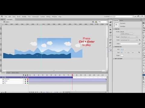 Adobe Flash Tutorial Looping 2D Background Animation