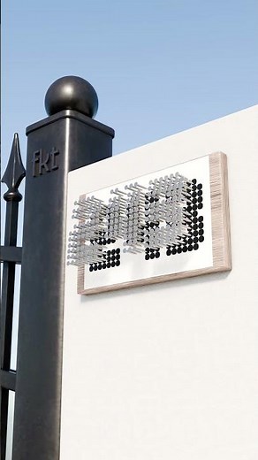 DIY Rustic Home Number Plate Idea