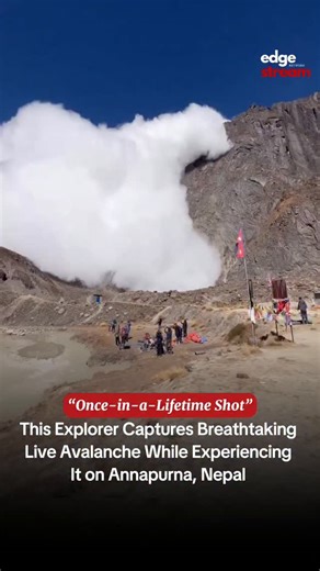 Edge Stream on Instagram: "While exploring Annapurna in Nepal, he recorded this live moment. (🎥 - @emon_vlogs07 . . Follow us to(@edge.stream) stay updated on what has happened in India over the past 24 hours. . . #explore #explorepage #edgestream #nepal #nepaltravel #nepalnow #nepaldiaries #beautifulnature #nature #naturelovers"