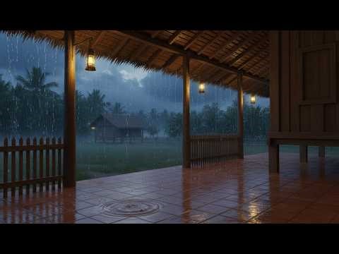 Heavy Rain on Aspen Wood Shack: Peaceful Rural Village Haven for Deep Mental Reset and Total Peace