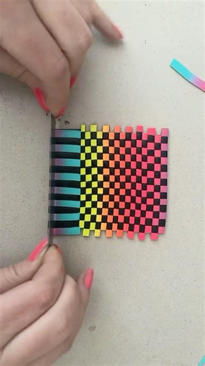 Rainbow Checkerboard Polymer Clay #artandcraft #diy #clay