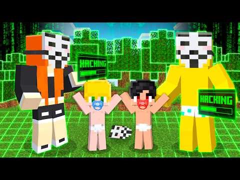 I Was ADOPTED by the HACKER FAMILY in Minecraft!