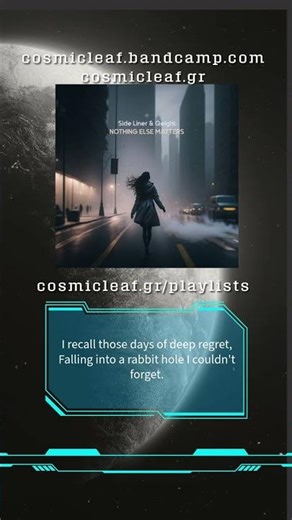 I recall those days of deep regret, Falling into a rabbit hole I couldn't forget.