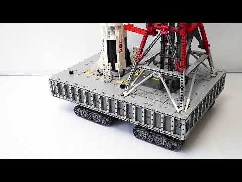 Lego Technic Launch Tower (LUT) for Saturn V (21309 or 92176) with Crawler
