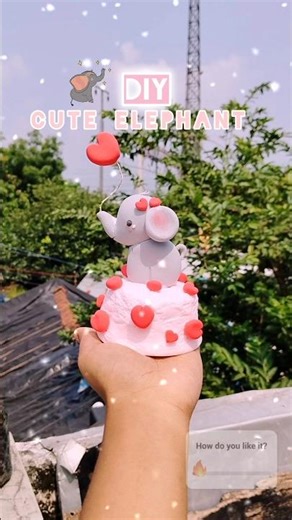 how to make clay elephant | Clay art | clay tutorial |polymer clay | #shorts
