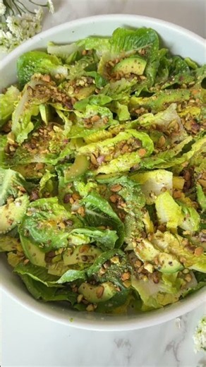 Little Gem Salad with Lemon Parmesan Dressing #recipe #healthysalad #easyentertaining