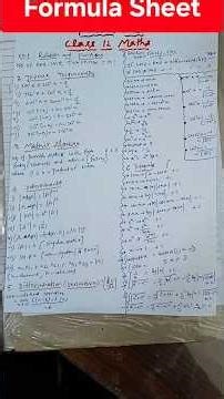 Class 12 Maths Formula Sheet 🔥| Last- Minute Revision | Board Exam 2026!! #shorts #cbseboard #maths