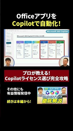 Excelもパワポも自動！コパイロットで仕事が激変