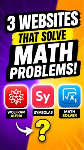 😳 3 FREE Websites That Solve Math Problems! 🤯 #shorts #productivity #math #students #studytips