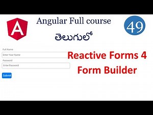 Form builder in angular | Angular form builder in Telugu | Reactive Forms in angular | Angular