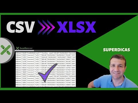 Estruturar e converter arquivo CSV para XLSX.