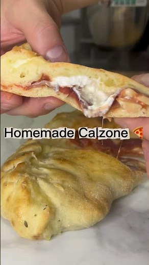 How to Make Homemade Calzone 🍕🔥 | Easy Italian Stuffed Pizza Recipe 🤤