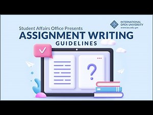 Student Affairs Office presents 'Assignment Writing Guidelines'