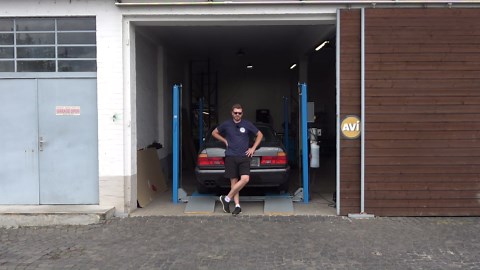 Checking the progress on this vintage BMW E30 restoration