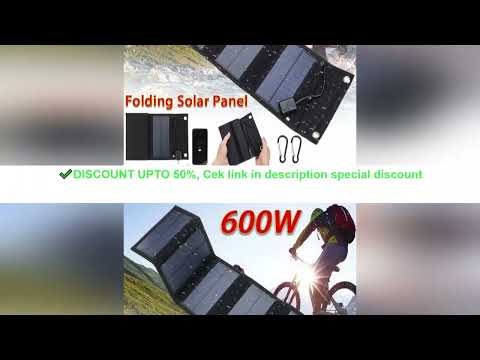 600W Fast Charging Foldable Solar Panel USB 5V Mobile Black Solar Panel Outdoor Camping And