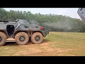 BTR-80M Armoured Personnel Carrier (APC) of Bangladesh Army firing it’s Main Gun