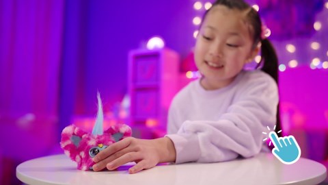 Furby Furblets Star-Lee Mini Friend, 45+ Sounds, Galaxy Music, Speaks Only Furbish, Electronic Plush Toys, Interactive Pets, Dark Blue, Back to School Gifts, Ages 6+