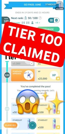 TIER 100 CLAIMED - LEGENDARY LUGIA IN POKEMON GO!