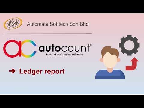 HOW TO GENERATE LEDGER REPORT (AUTOCOUNT ACCOUNTING V2)