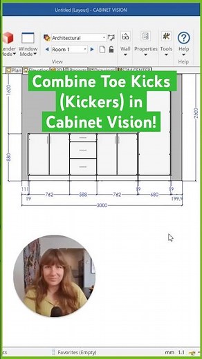 Combine Toe Kicks (Kickers) in Cabinet Vision!