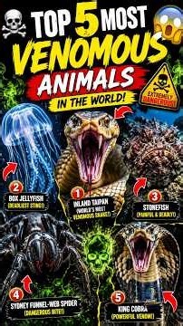 Top 5 Most Venomous Animals in the World! ☠️🐍