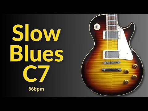 Easy Groove Guitar Backing Track Blues in C Major 7th