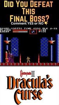 Did You Defeat This Final Boss? #castlevania #nes #famicom #Konami #castlevanianocturne #dracula