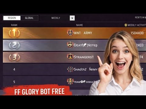 PREMIUM FF GUILD GLORY BOT -🔥FF GLORY BOT TUTORIAL 🎉