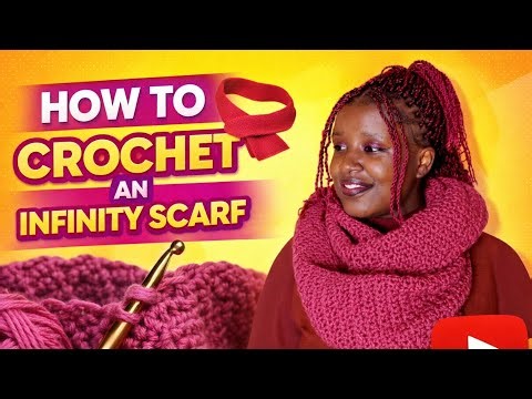 How To Crochet an Infinity Scarf 🧣 For Beginners/ Easy Step-by-step Tutorial🤗🥰🧶