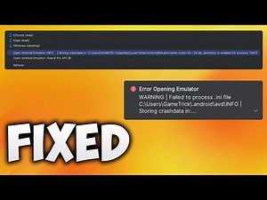 Fix Storing Crashdata in Detection is Enabled for Process - Error Opening Emulator in Android Studio