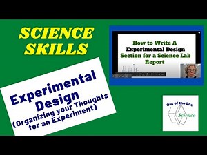 Writing a Experimental Design Section of a lab report (Defining your variables)