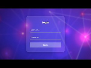 Glassmorphism Login Form UI Design using HTML _ CSS _ Step by Step